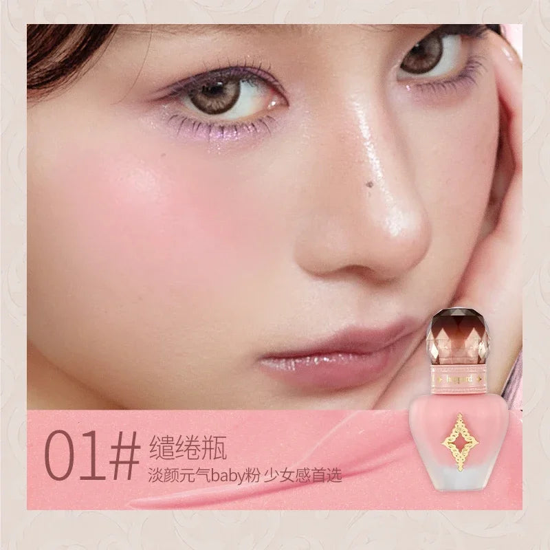 Liquid Blush Makeup - Blendable & Buildable Lightweight Cheek Color Blush Cream Natural Brighten Contouring Korean Cosmetics