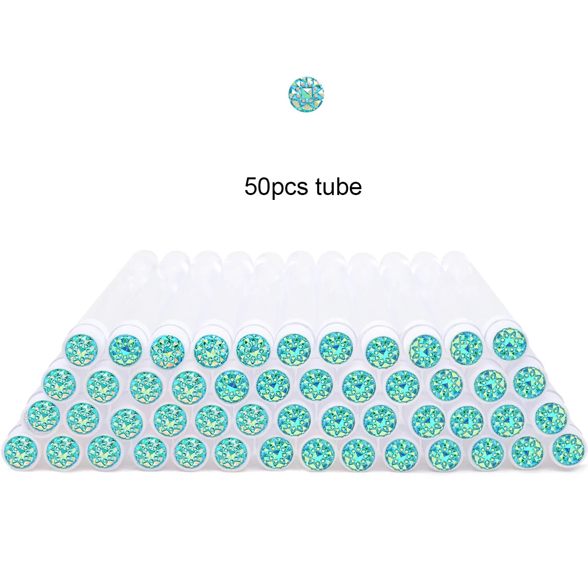 50Pcs Eyelash Brush Tubes With Crystal Lash Mascara Wands Eyebrow Comb Spoolies Container Lash Brush Applicators Makeup Tools - Glowing Love