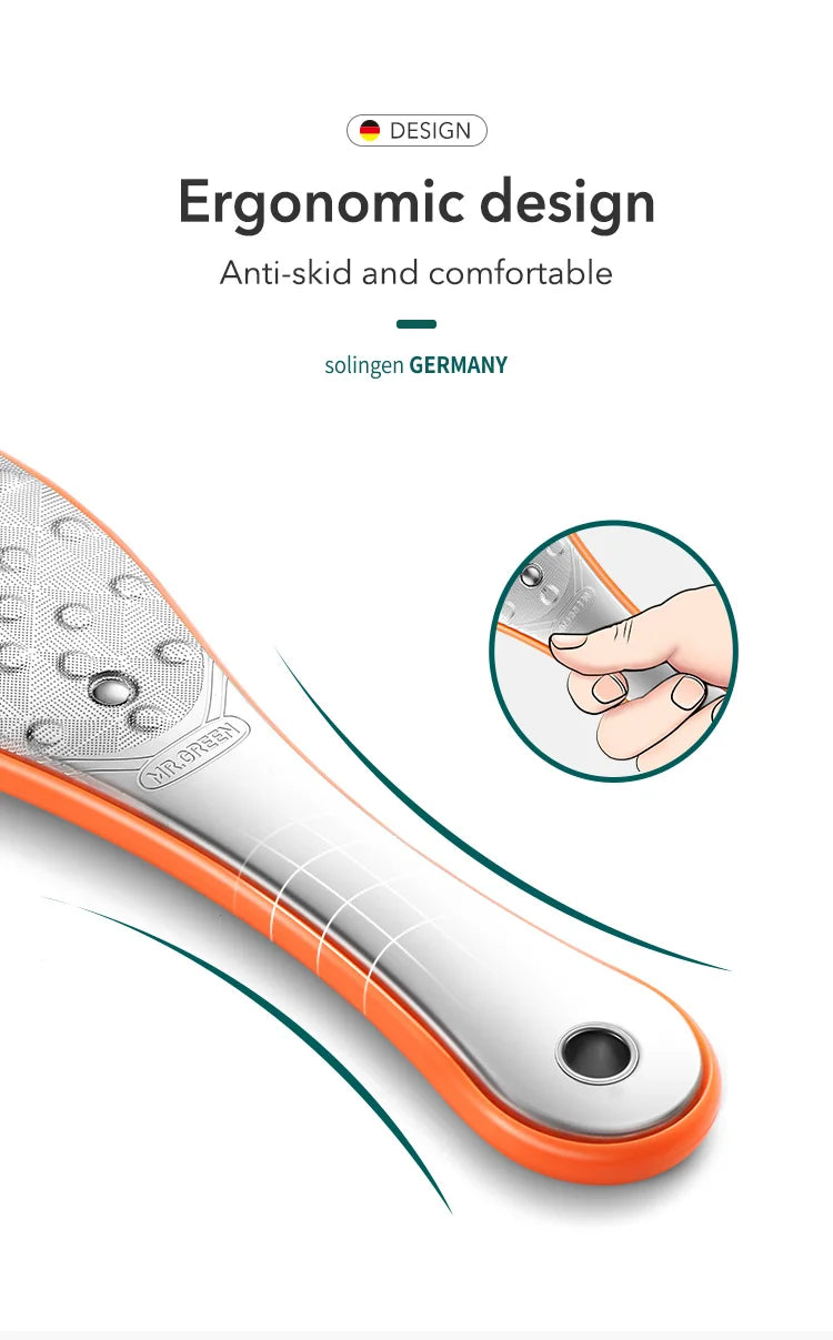 MR.GREEN Double Sided Foot File Pedicure Foot Care Tools Dead Skin Callus Remover Stainless Steel Professional
