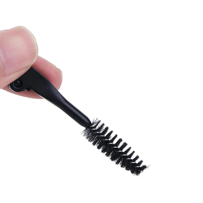 Tool Eyelash Separator Portable  Mascara  Applicator Duo Angled  Eyebrow  Brush Foldable Eyebrow Brush Spoolie Brush lash brush - Glowing Love