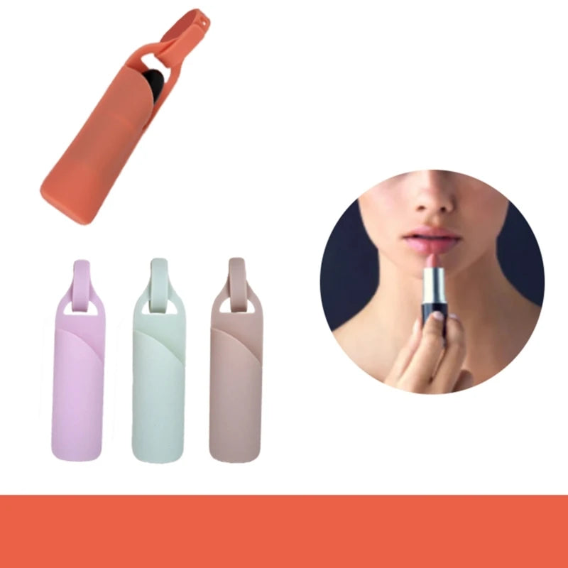 Lip Balm Holder Silicone Cosmetic Bag Lipsticks Holder Storage - Glowing Love