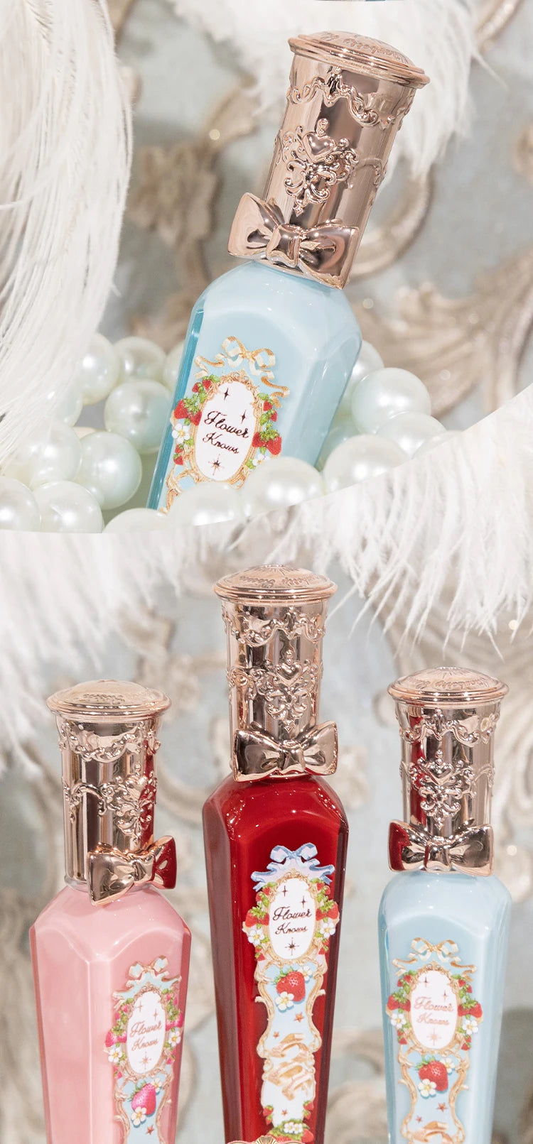 Flower Knows Strawberry Rococo Series Cloud Lip Cream Lipsticks 3.5g - Glowing Love