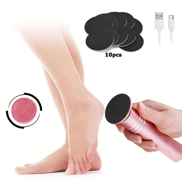 Electric foot grinder, pedicure foot file, one-click control for removing crusty and cracked skin, rechargeable