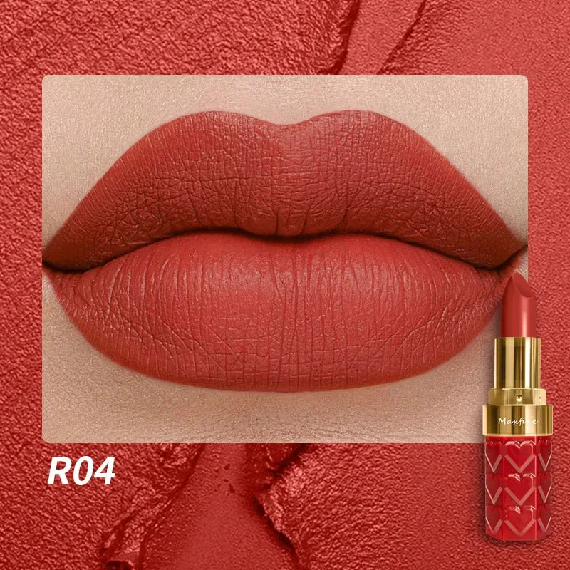 Nude Matte Lipsticks 4 Colors Waterproof Long Lasting Lip Stick Not Fading Sexy Nude Red Pink Velvet Lipsticks Makeup Cosmetic - Glowing Love