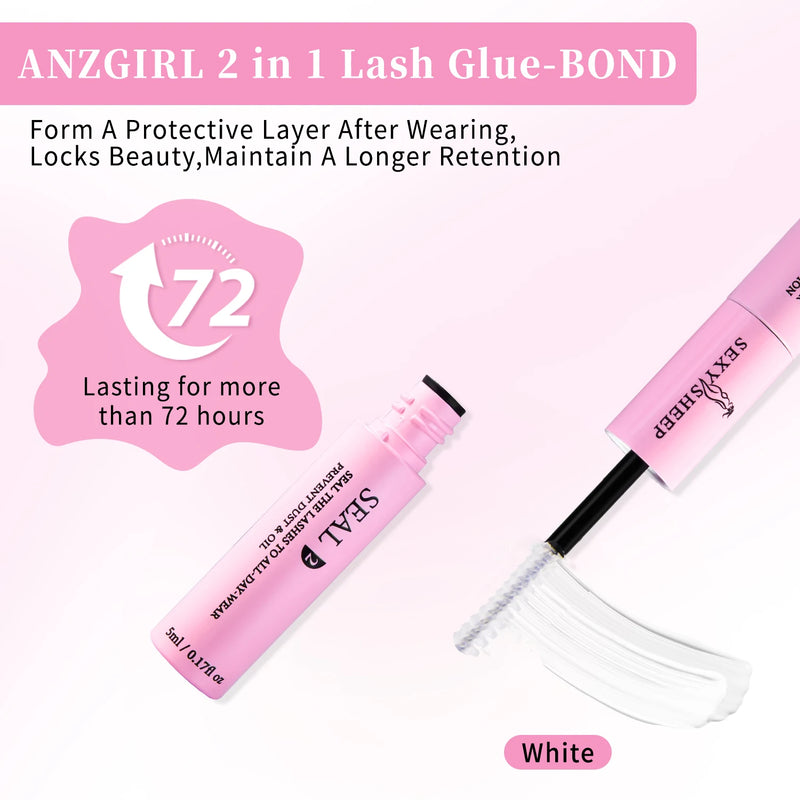 Individual Eyelash Clusters Kit DIY Lash Extension Kit Mix Length Lash Eyelash Tweezers Lash Brush