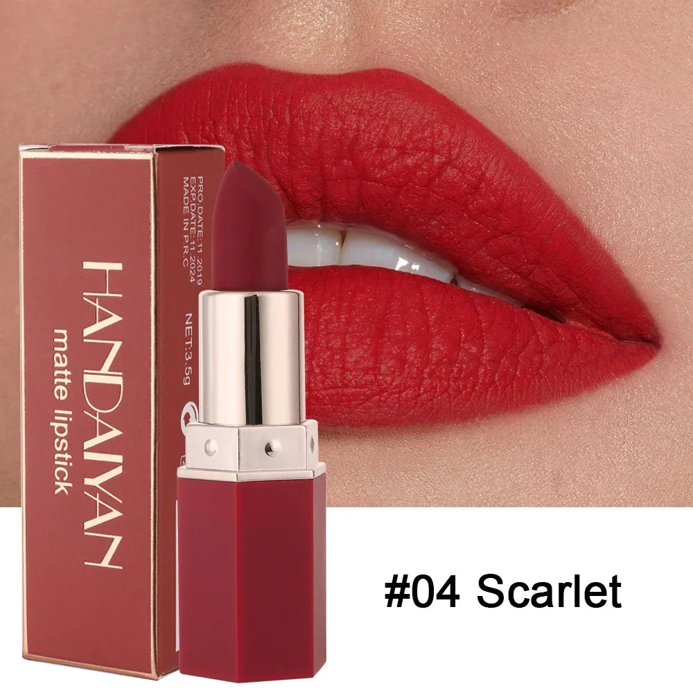 Waterproof Nude Matte Lipsticks Long Lasting Lip Stick Not Fading Sexy Red Pink Velvet Lipsticks Makeup Cosmetic Batom 6 Colors - Glowing Love