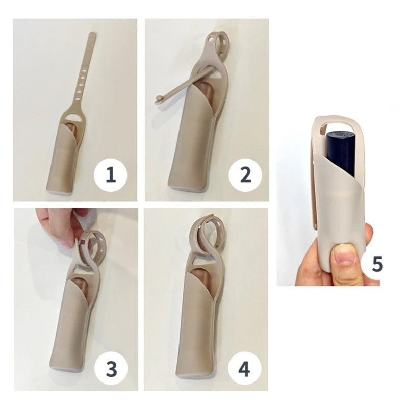 Lip Balm Holder Silicone Cosmetic Bag Lipsticks Holder Storage - Glowing Love