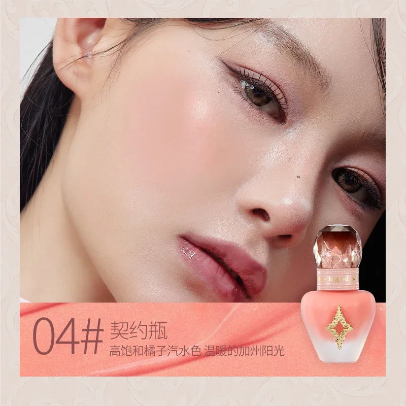 Liquid Blush Makeup - Blendable & Buildable Lightweight Cheek Color Blush Cream Natural Brighten Contouring Korean Cosmetics