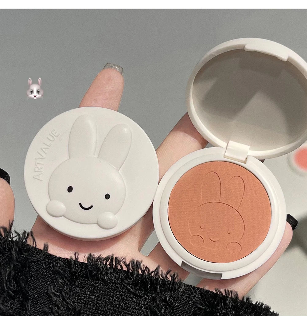 Single Color Blush Palette Waterproof Matte Peach Rouge Orange Red Face Blush Cheek Tint Brighten Contour Female Makeup Cosmetic