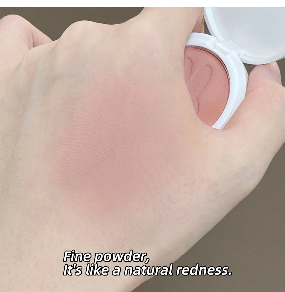 Single Color Blush Palette Waterproof Matte Peach Rouge Orange Red Face Blush Cheek Tint Brighten Contour Female Makeup Cosmetic