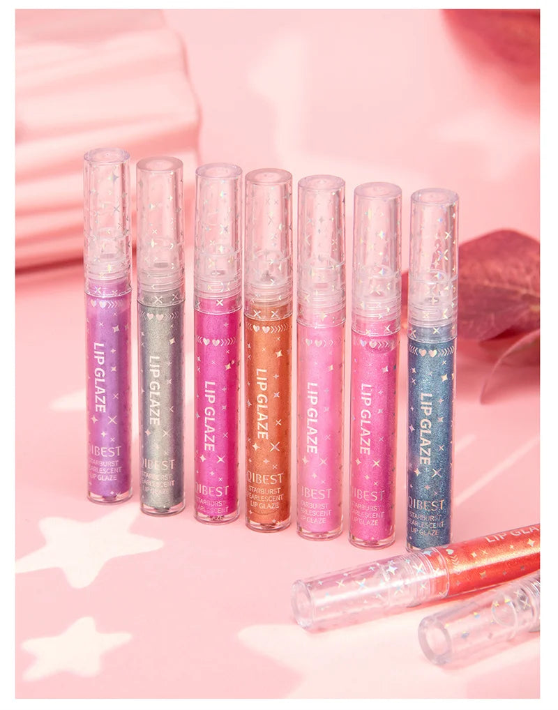 15 Colors Glitter Liquid Lipglaze Tint Laser Holographic Lipsticks Cosmetics Shiny Pigment Waterproof Makeup Women Lipglosses