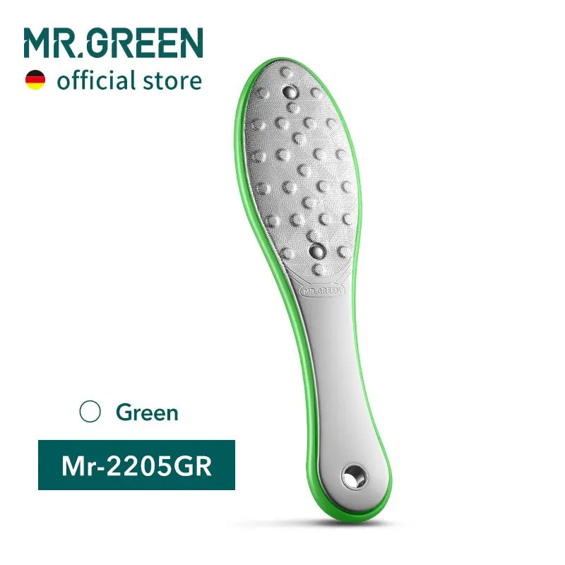 MR.GREEN Double Sided Foot File Pedicure Foot Care Tools Dead Skin Callus Remover Stainless Steel Professional