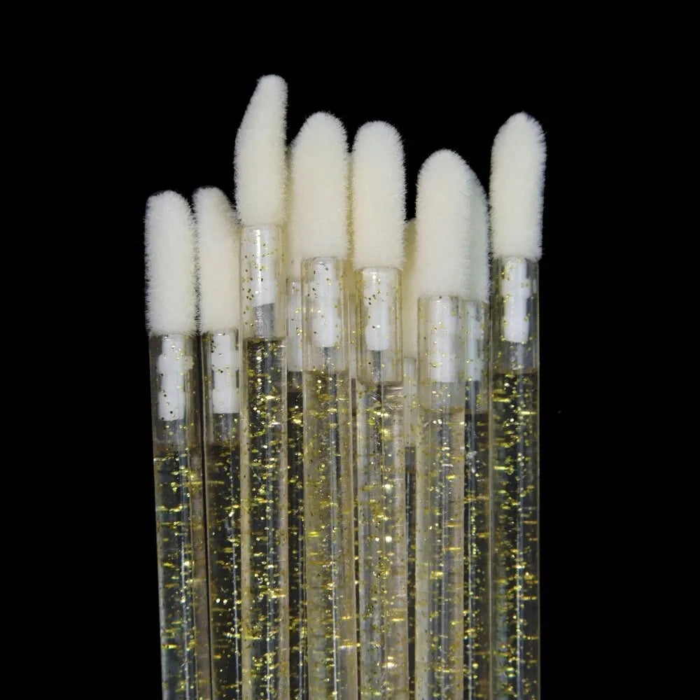 50Pcs Disposable Eyelash Eyebrow Brushes Gloss Swabs Lash Brush Eyeshadow Gloss Mascara Brushes - Glowing Love