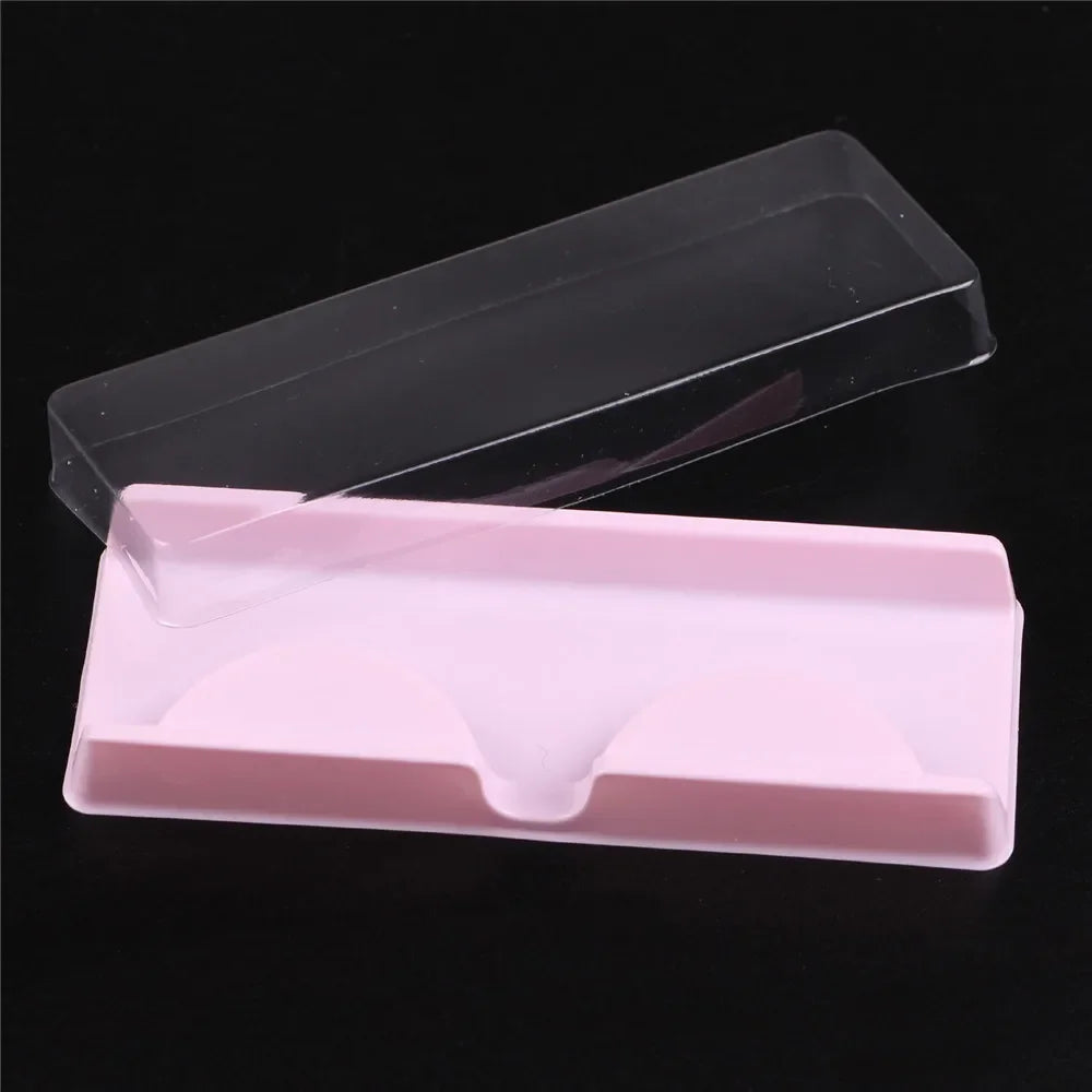 10pcs/set Reusable Eyes Lashes Case PVC Clear Lid Eyelash Holders False Eyelashes Empty Packing Box - Glowing Love