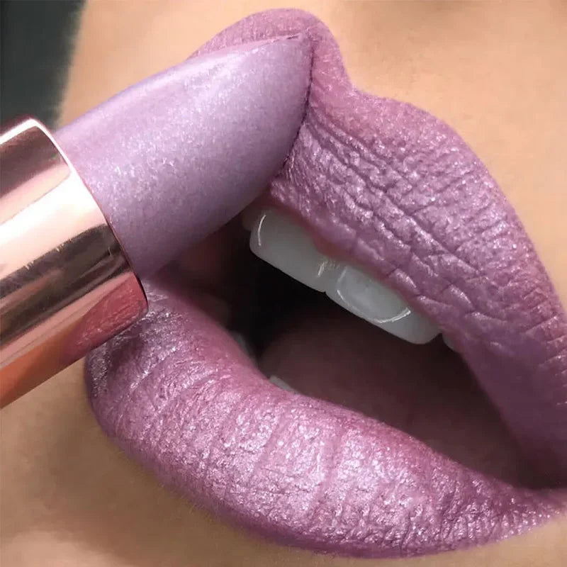 Diamond Temperature Color Changing Glitter Lipsticks Waterproof Longlasting Moisturizing Velvet Matte Lip Tint Sexy Lips Makeups