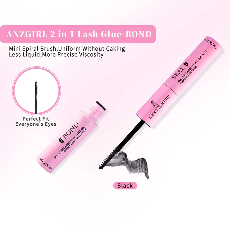 Individual Eyelash Clusters Kit DIY Lash Extension Kit Mix Length Lash Eyelash Tweezers Lash Brush