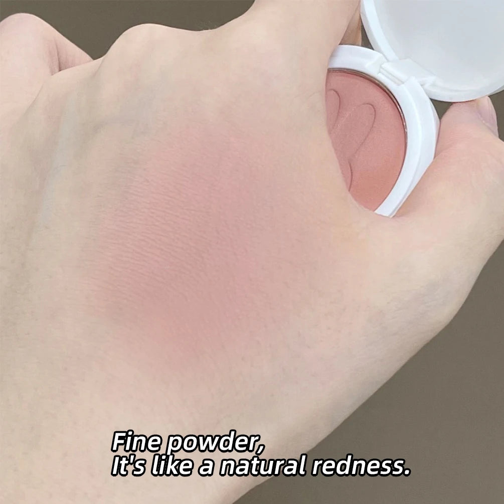 Single Color Blush Palette Waterproof Matte Peach Rouge Orange Red Face Blush Cheek Tint Brighten Contour Female Makeup Cosmetic