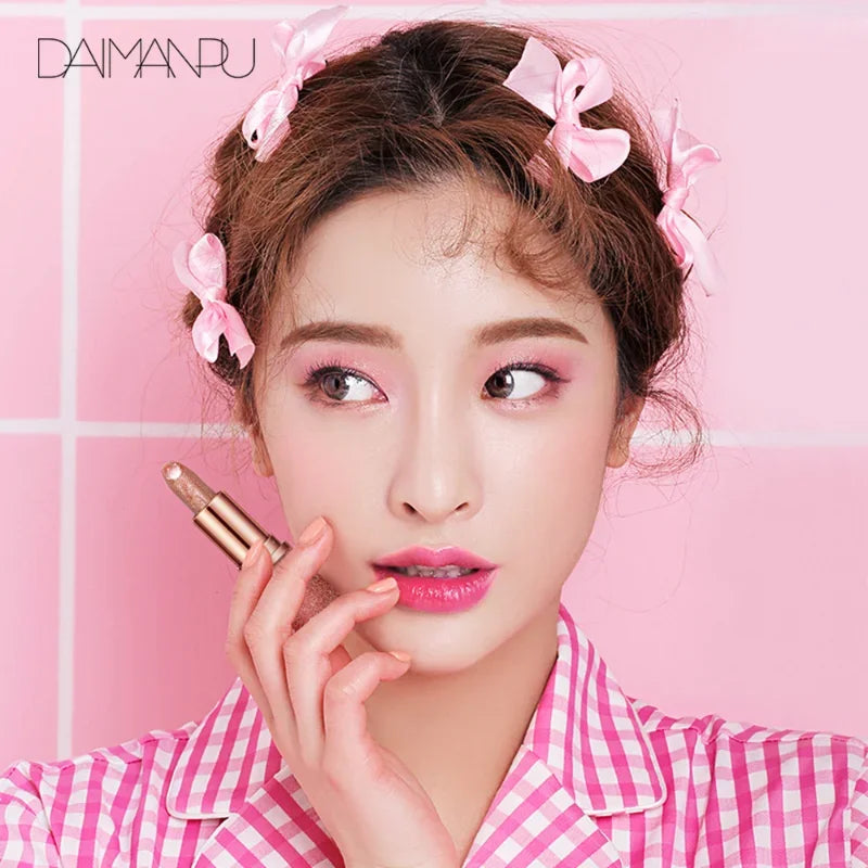 Diamond Temperature Color Changing Glitter Lipsticks Waterproof Longlasting Moisturizing Velvet Matte Lip Tint Sexy Lips Makeups