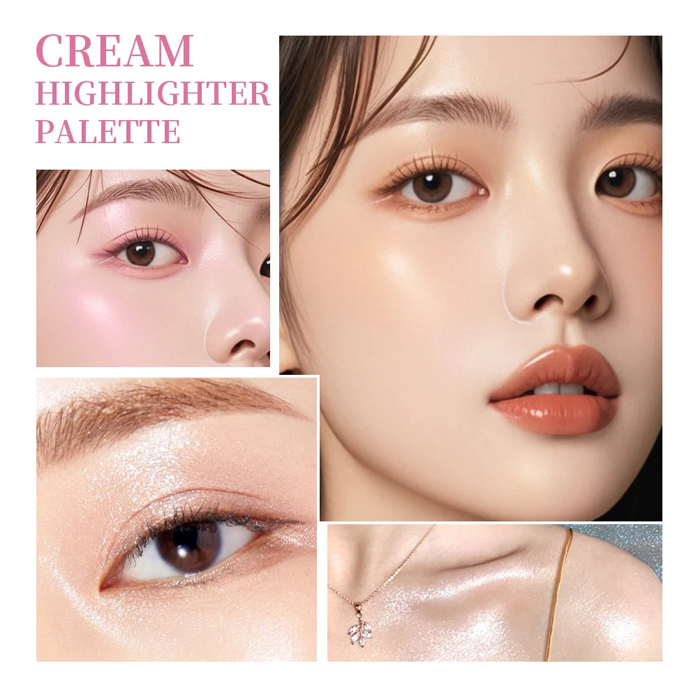 8Colors Highlight/Brow/Blush Palett Enhance Facial Three-dimensional Makeup Shimmer Waterproof Makeup Tool Cosmetic
