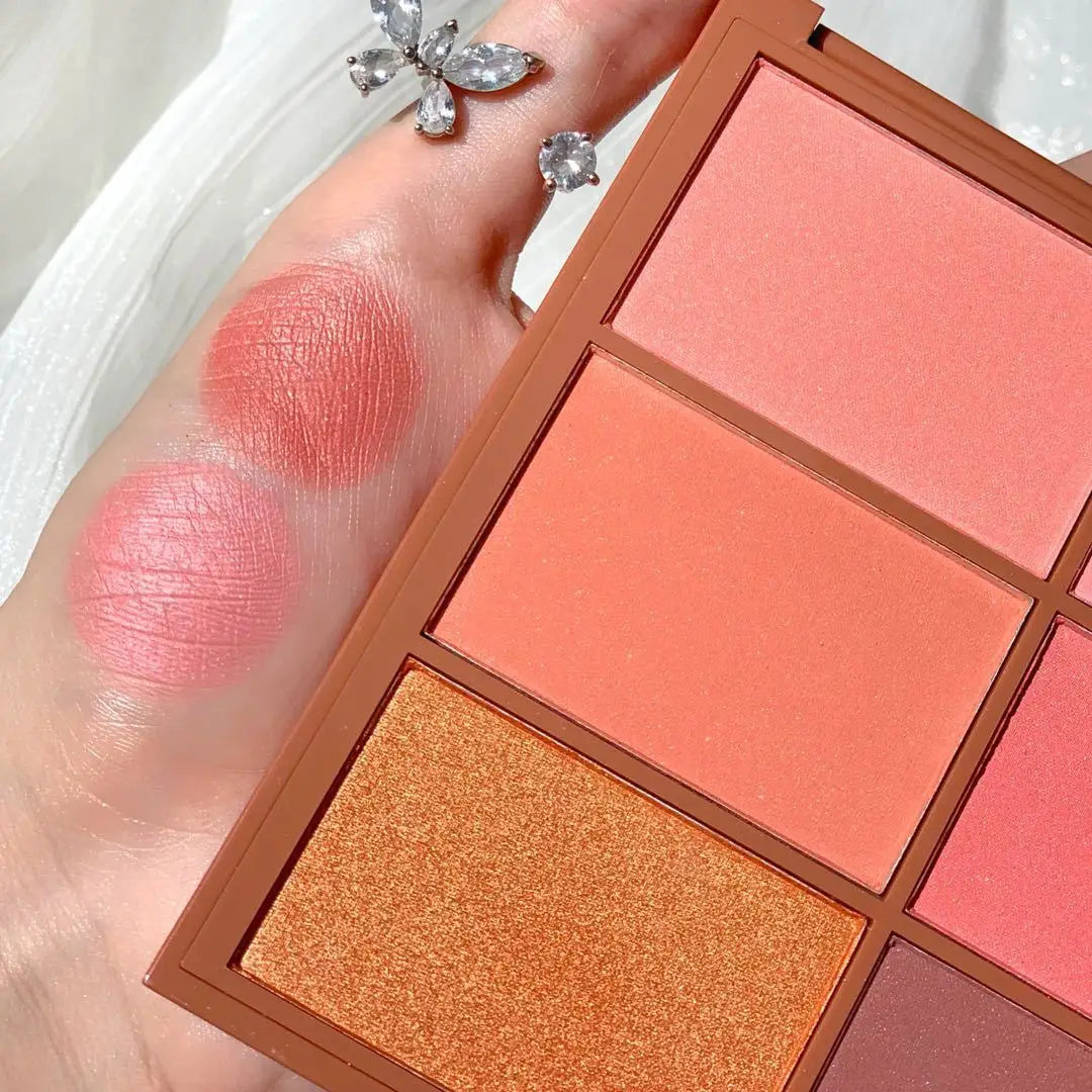 6 Colors Matte Blush Palette Cute Sunburn Makeup Palette Peach Pumpkin Color Lasting Nature Water Proof Quality Female Cosmetic
