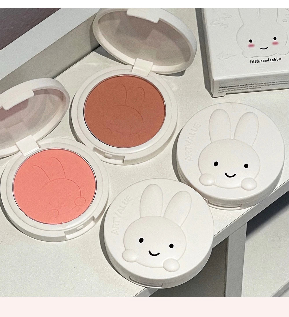Single Color Blush Palette Waterproof Matte Peach Rouge Orange Red Face Blush Cheek Tint Brighten Contour Female Makeup Cosmetic