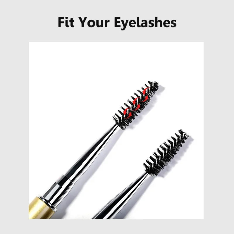 Rhinestone Handle Lash Brush Reusable Eyelash Brushes Mascara Applicator Wand Brushes Eyelash Extension Makeup Tool  Eyelashes - Glowing Love