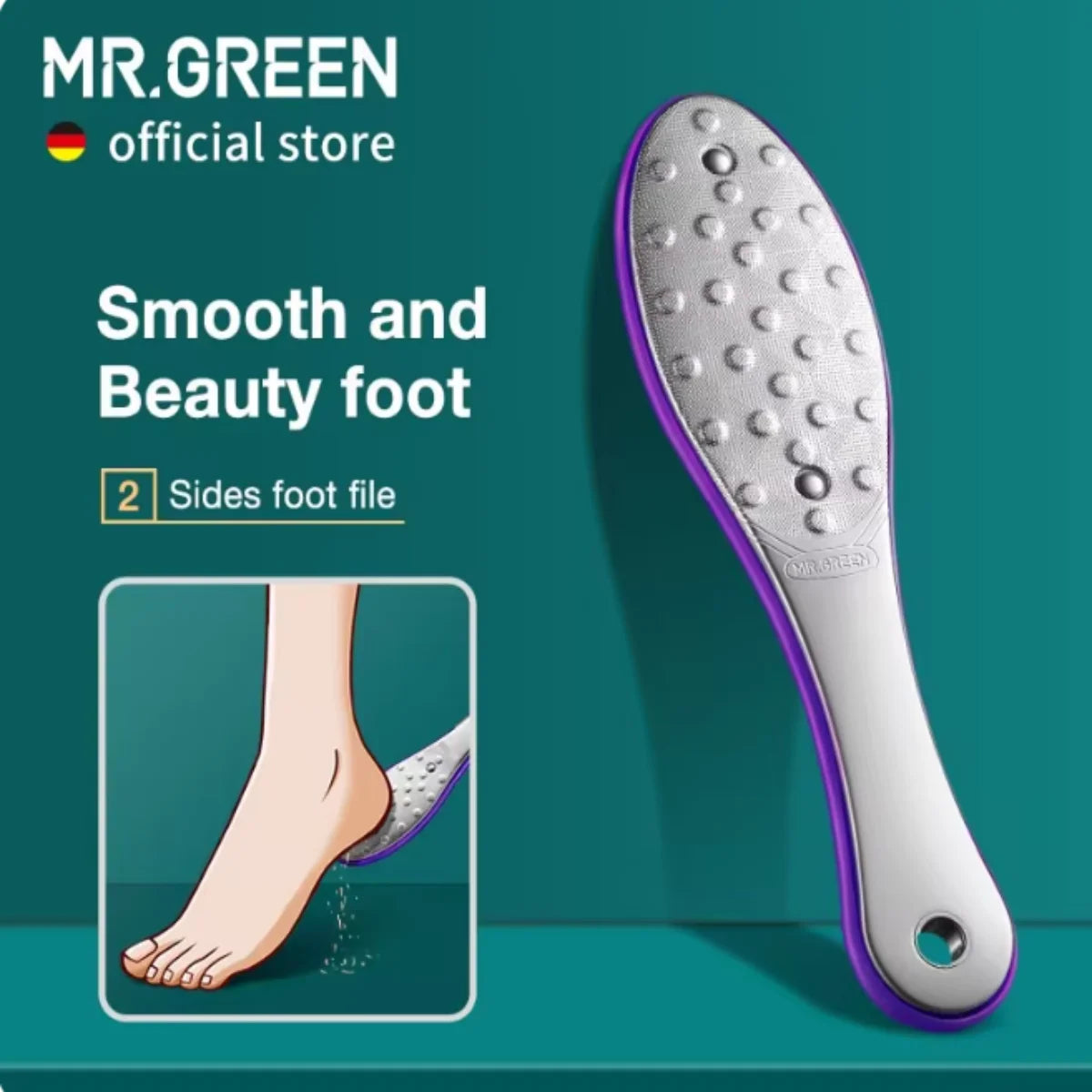 Double Sided Foot File Pedicure Foot Care Tools Dead Skin Callus Remover Stainless Steel Professional - Glowing Love