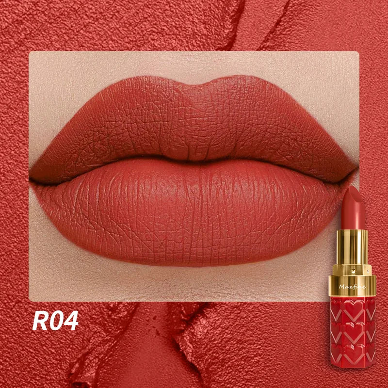 Nude Matte Lipsticks 4 Colors Waterproof Long Lasting Lip Stick Not Fading Sexy Nude Red Pink Velvet Lipsticks Makeup Cosmetic - Glowing Love