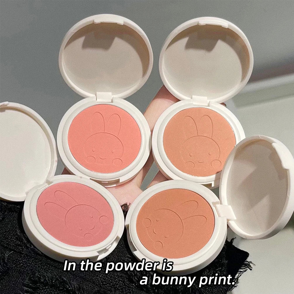 Single Color Blush Palette Waterproof Matte Peach Rouge Orange Red Face Blush Cheek Tint Brighten Contour Female Makeup Cosmetic