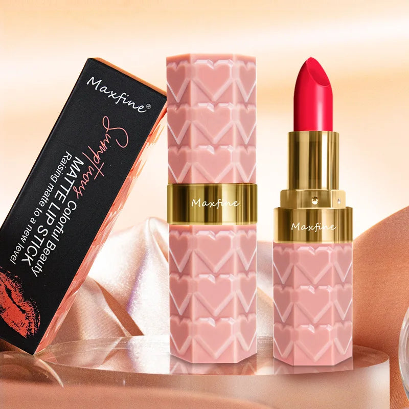 Nude Matte Lipsticks 4 Colors Waterproof Long Lasting Lip Stick Not Fading Sexy Nude Red Pink Velvet Lipsticks Makeup Cosmetic - Glowing Love