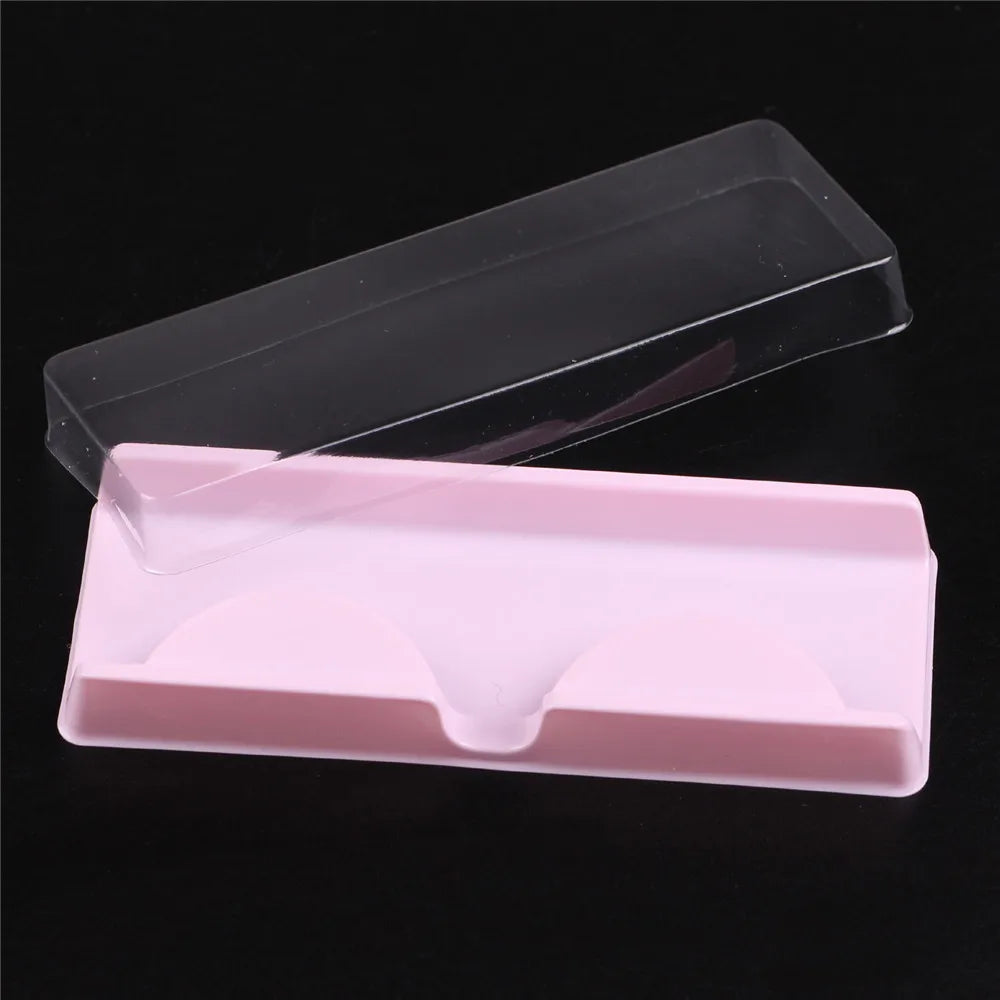 10pcs/set Reusable Eyes Lashes Case PVC Clear Lid Eyelash Holders False Eyelashes Empty Packing Box - Glowing Love