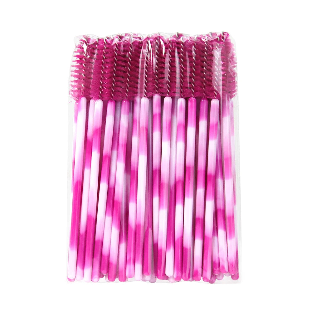 GLAMLASH 50Pcs Lash Brush Eyelash Extension Brush Makeup Brush Makeup Tools - Glowing Love