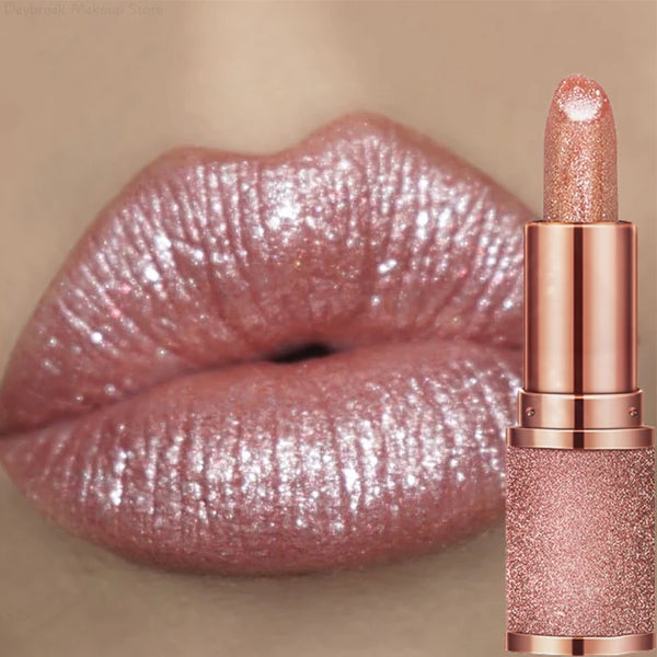 Diamond Temperature Color Changing Glitter Lipsticks Waterproof Longlasting Moisturizing Velvet Matte Lip Tint Sexy Lips Makeups