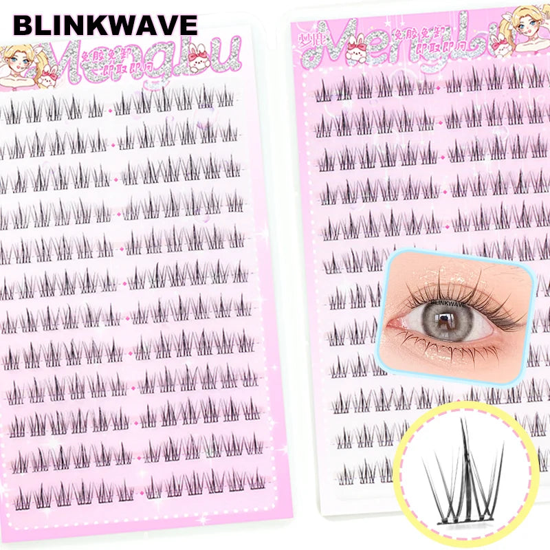New Glue-free Self-adhesive False EyelashesC Curl Girl Group False Eyelashes DIY Anime Eyes Lashes Extension Enlarge Eyes Tool - Glowing Love