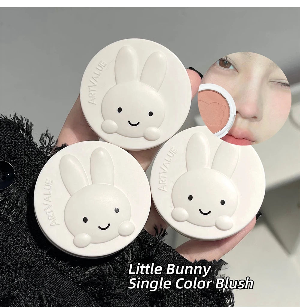 Single Color Blush Palette Waterproof Matte Peach Rouge Orange Red Face Blush Cheek Tint Brighten Contour Female Makeup Cosmetic