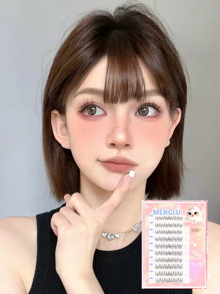 New Glue-free Self-adhesive False EyelashesC Curl Girl Group False Eyelashes DIY Anime Eyes Lashes Extension Enlarge Eyes Tool - Glowing Love