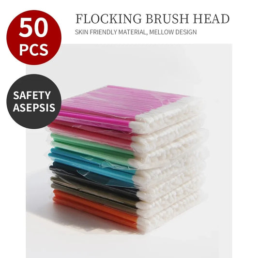 50Pcs Disposable Eyelash Eyebrow Brushes Gloss Swabs Lash Brush Eyeshadow Gloss Mascara Brushes - Glowing Love