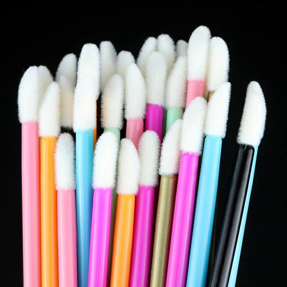 50Pcs Disposable Eyelash Eyebrow Brushes Gloss Swabs Lash Brush Eyeshadow Gloss Mascara Brushes - Glowing Love