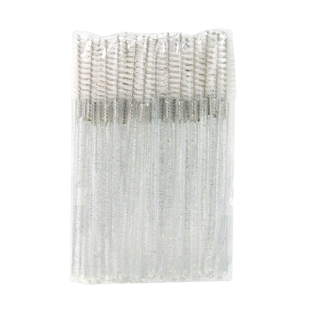 GLAMLASH 50Pcs Lash Brush Eyelash Extension Brush Makeup Brush Makeup Tools - Glowing Love