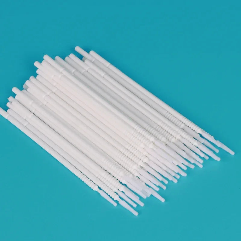 100pcs Long Head White Color Disposable Microbrush Applicator Mini Lash Brush Applicators Microblade Makeup Micro Brushes Tool - Glowing Love