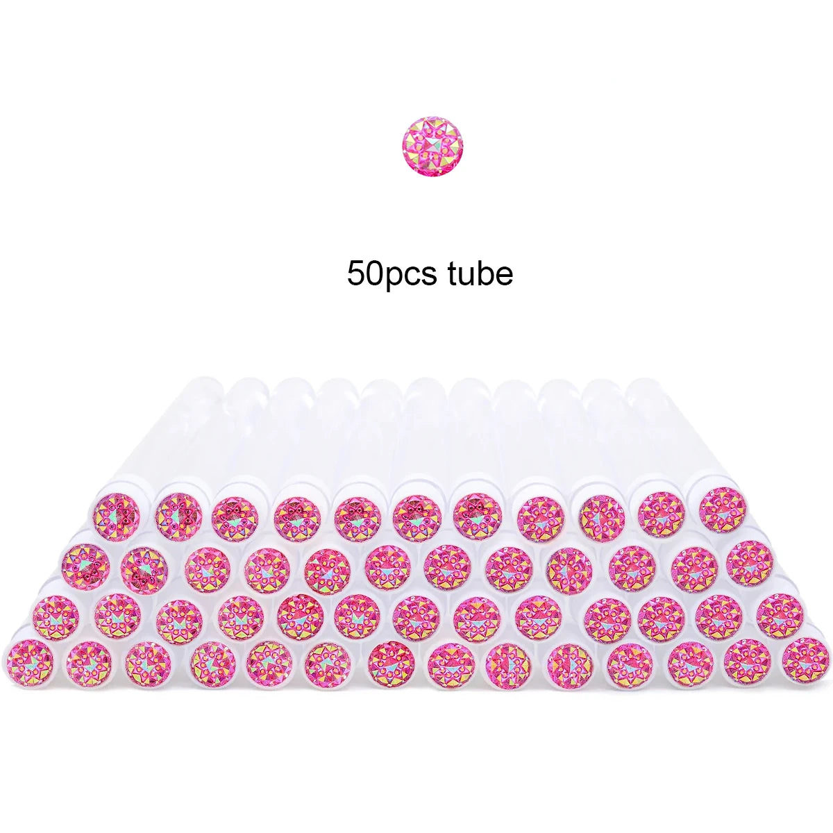50Pcs Eyelash Brush Tubes With Crystal Lash Mascara Wands Eyebrow Comb Spoolies Container Lash Brush Applicators Makeup Tools - Glowing Love