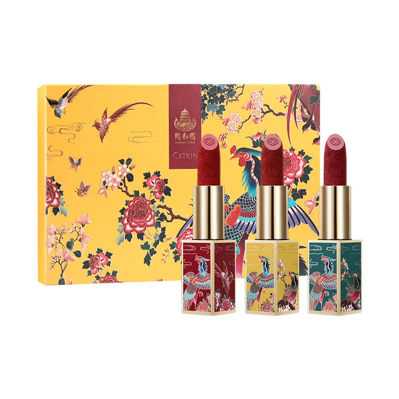 CATKIN Summer Palace Lipsticks Semi-Matte Lipstick Long Lasting for 24H，Lightweight Soft and Ultra Hydrating Lipsticks