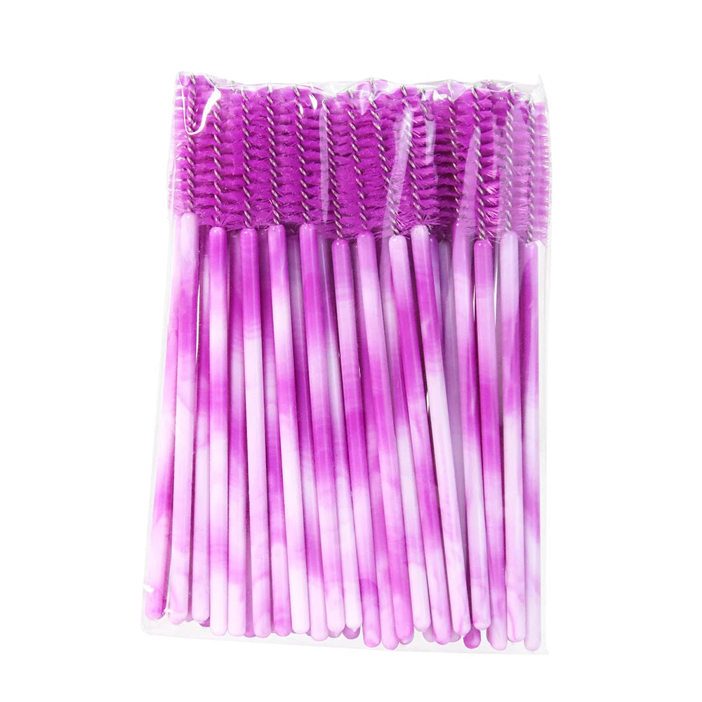 GLAMLASH 50Pcs Lash Brush Eyelash Extension Brush Makeup Brush Makeup Tools - Glowing Love