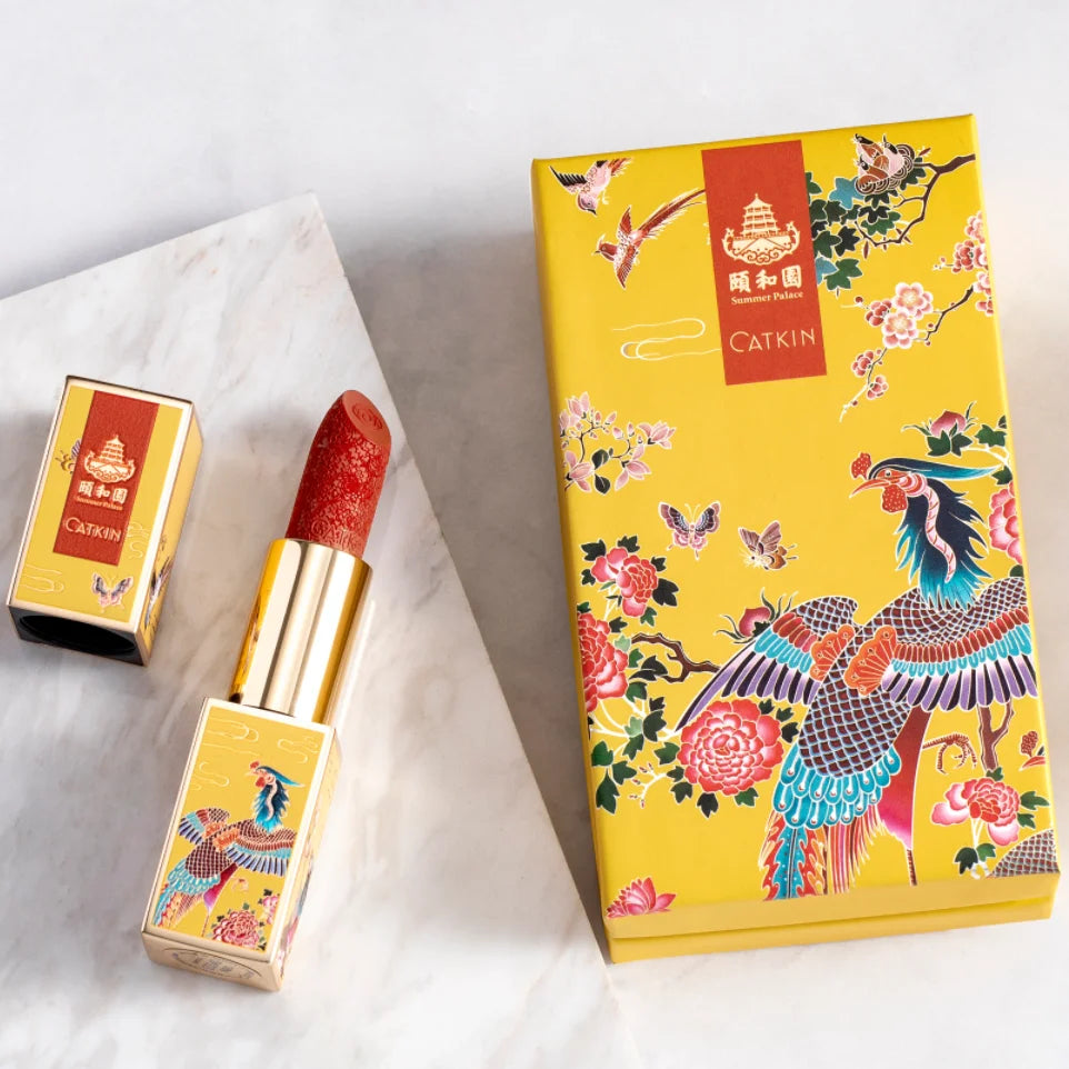 CATKIN Summer Palace Lipsticks Semi-Matte Lipstick Long Lasting for 24H，Lightweight Soft and Ultra Hydrating Lipsticks - Glowing Love