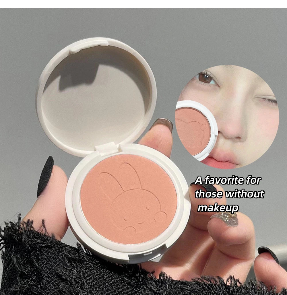 Single Color Blush Palette Waterproof Matte Peach Rouge Orange Red Face Blush Cheek Tint Brighten Contour Female Makeup Cosmetic