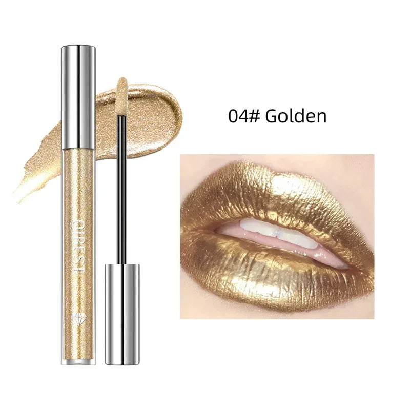 15 Colors Glitter Liquid Lipglaze Tint Laser Holographic Lipsticks Cosmetics Shiny Pigment Waterproof Makeup Women Lipglosses