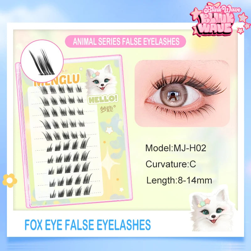 New Glue-free Self-adhesive False EyelashesC Curl Girl Group False Eyelashes DIY Anime Eyes Lashes Extension Enlarge Eyes Tool