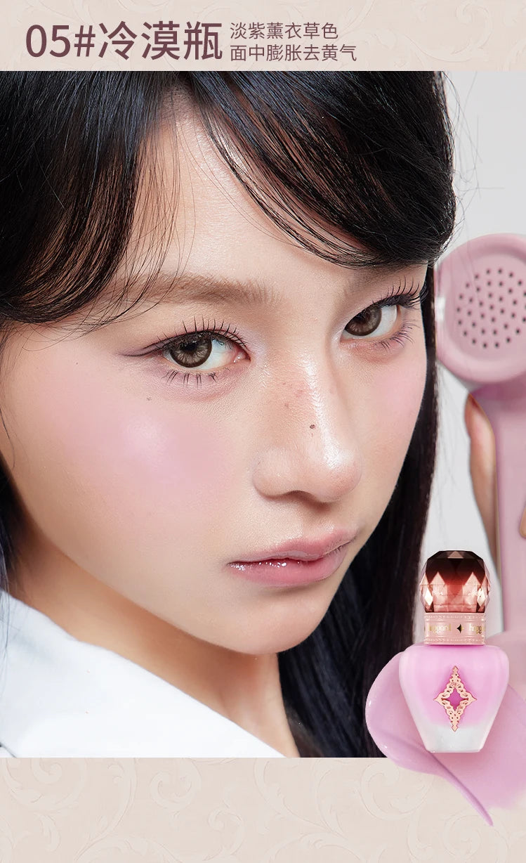 Liquid Blush Makeup - Blendable & Buildable Lightweight Cheek Color Blush Cream Natural Brighten Contouring Korean Cosmetics