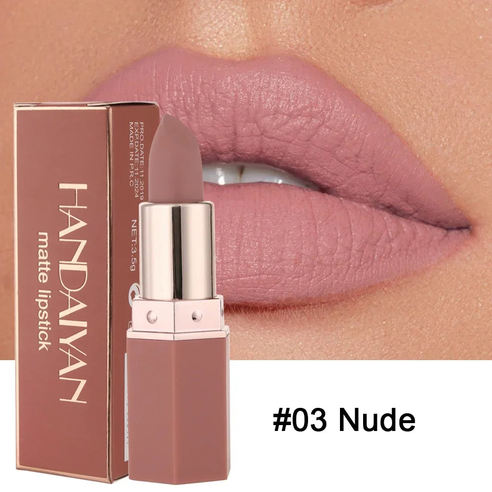 Waterproof Nude Matte Lipsticks Long Lasting Lip Stick Not Fading Sexy Red Pink Velvet Lipsticks Makeup Cosmetic Batom 6 Colors - Glowing Love
