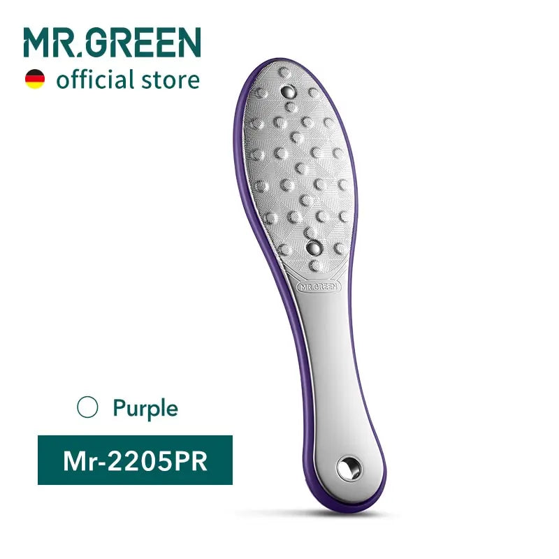 MR.GREEN Double Sided Foot File Pedicure Foot Care Tools Dead Skin Callus Remover Stainless Steel Professional